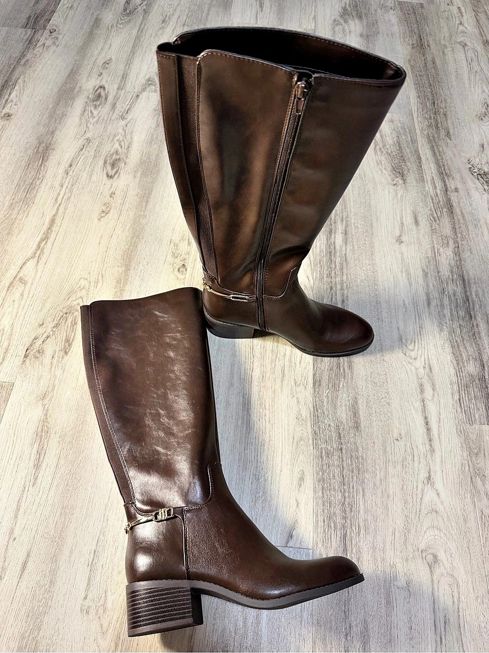 Tommy Hilfiger Imaliz Tall Ornamented Riding Boots Brown